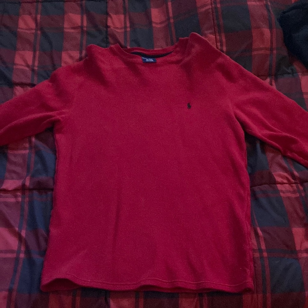 Worn no more than 3 times !! Waffle nit L mens Ralph Lauren long sleeve shirt